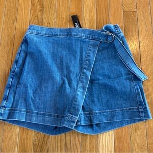 White House Black Market Blue Denim Skort